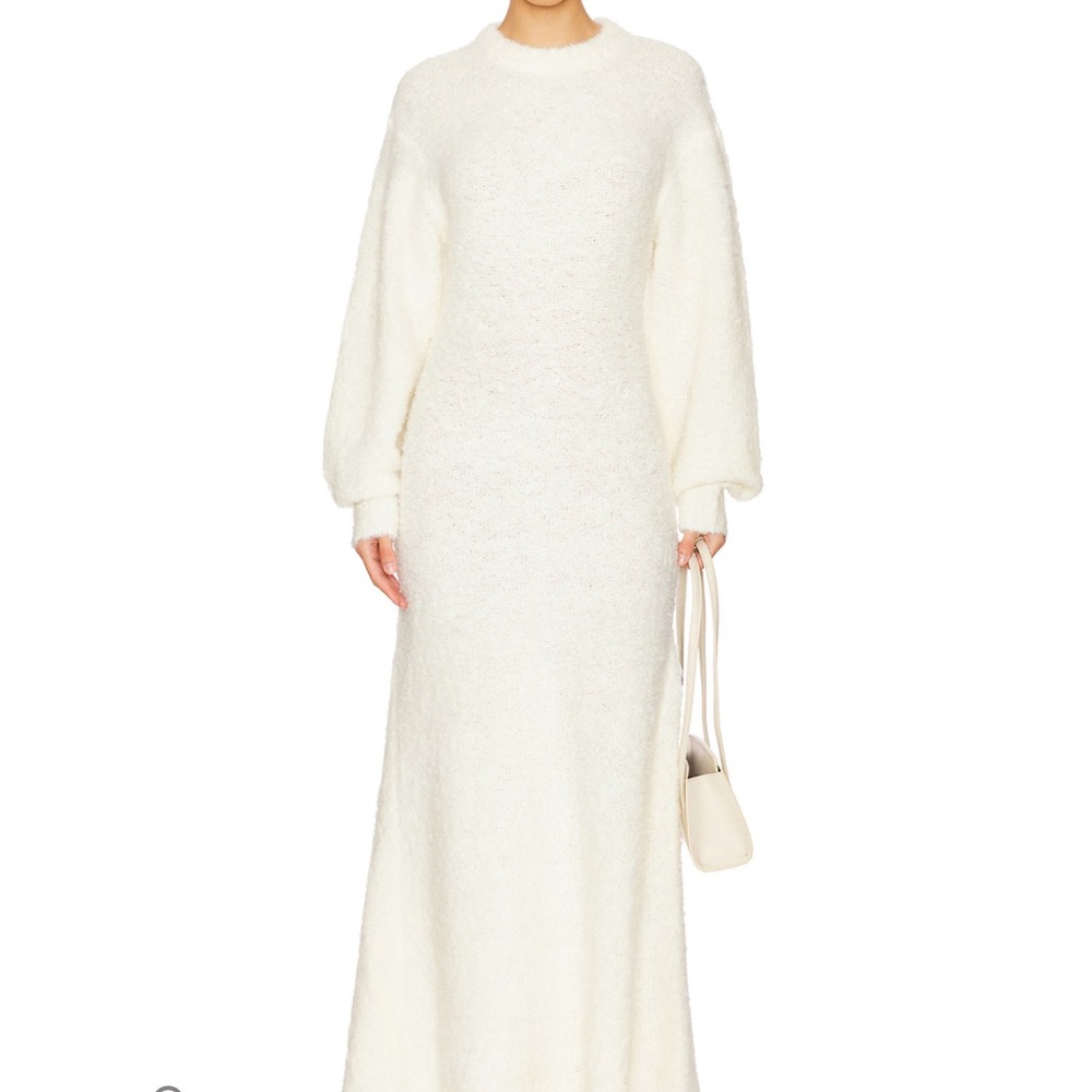 REVOLVE The Garmet Balboa Cozy White Long Sleeve Dress
